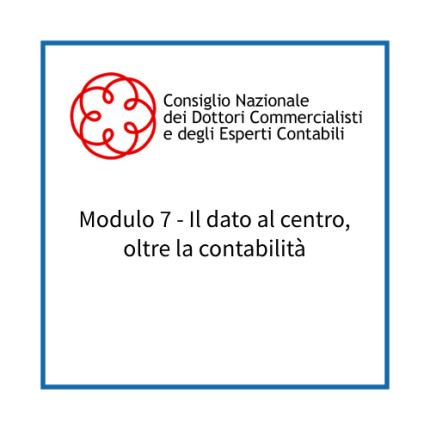 Modulo 7 - Il dato al centro, oltre la contabilità