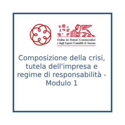 Composizione della crisi, tutela dell'impresa e regime di responsabilità - Modulo 1