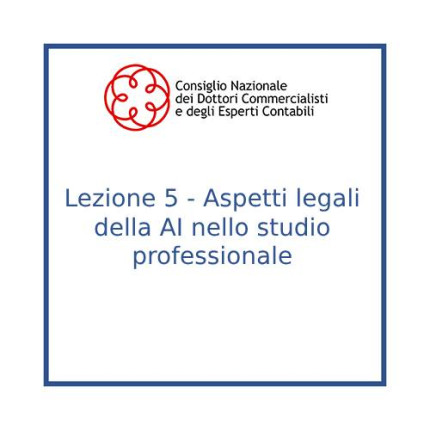 Lezione 5 - Aspetti legali della AI nello studio professionale