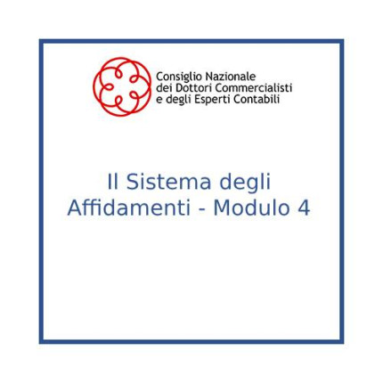 Il Sistema degli Affidamenti - Modulo 4